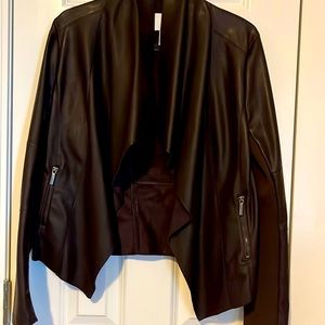 Plum front drape jacket